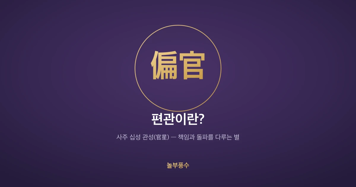 편관이란? 사주에 편관 있는 사람의 특징과 직업·연애 성향