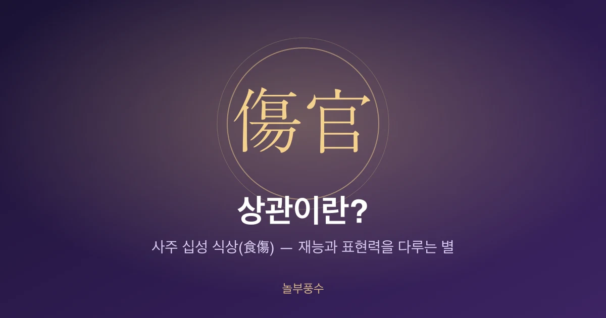 상관이란? 사주에 상관 있는 사람의 특징과 직업·연애 성향